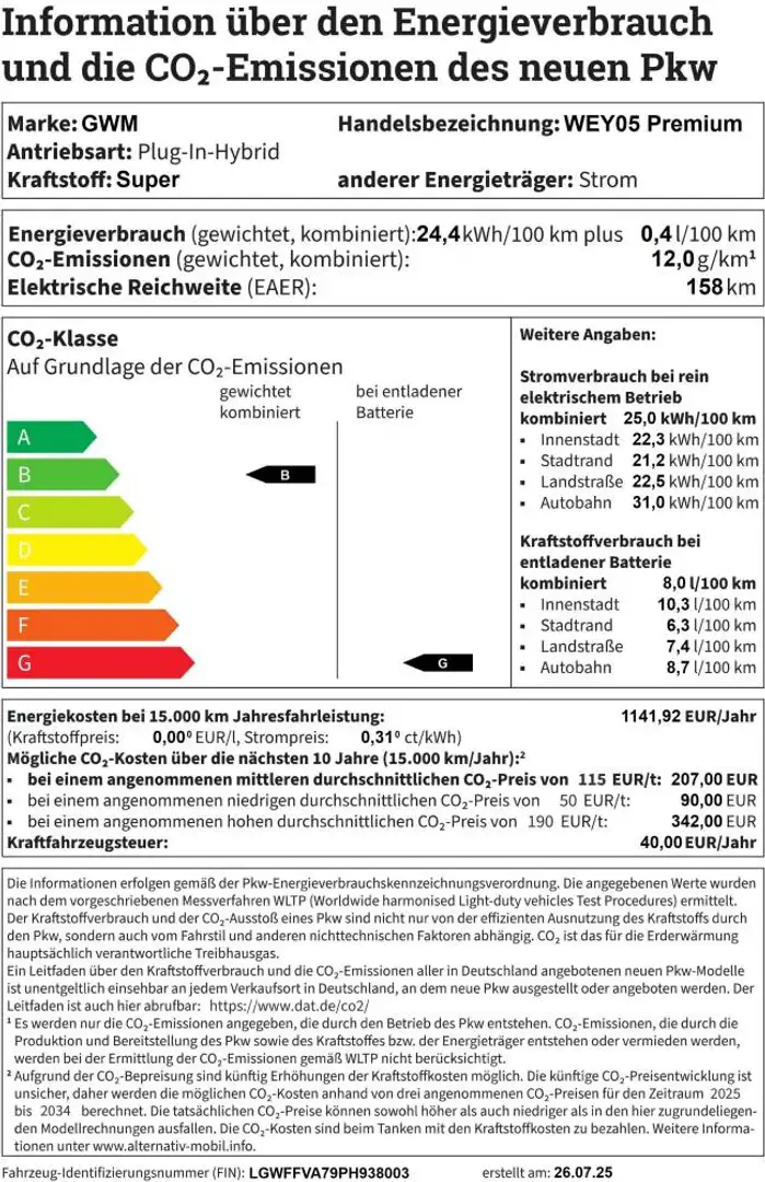 GWM WEY05 Premium crna - 1