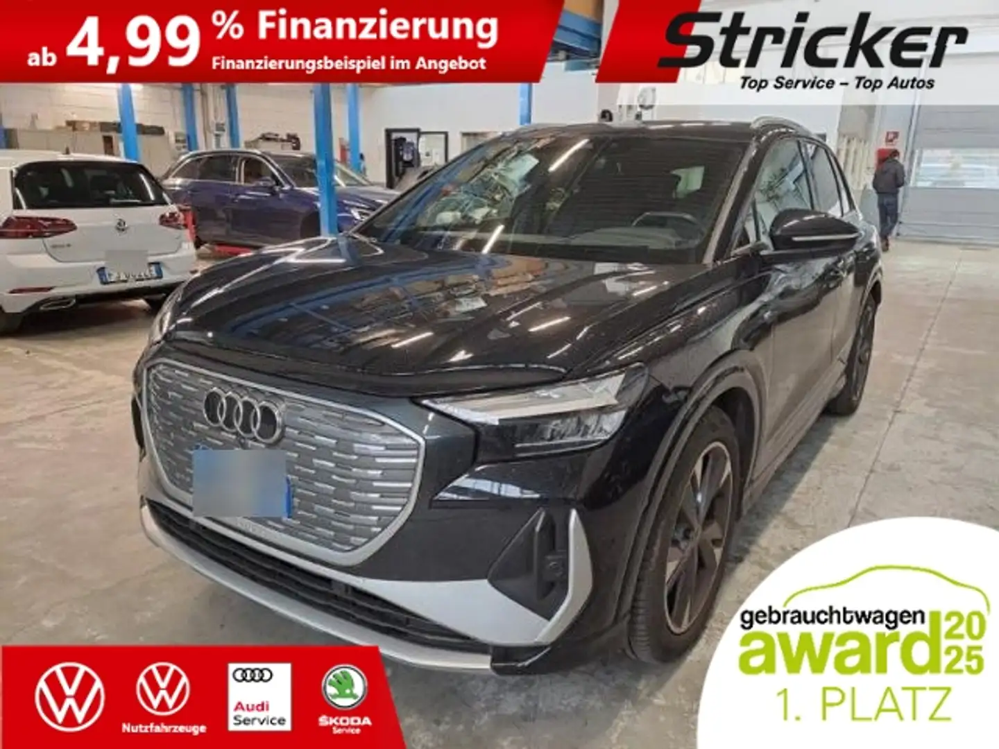 Audi Q4 e-tron S-line 50 quattro 403,-ohne Anzahlung SONOS Schwarz - 2