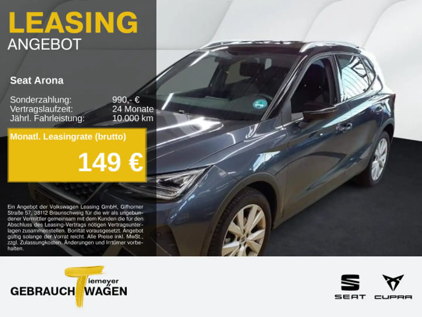 SEAT Arona 1.0 TSI DSG X-PERIENCE NAVI+ PARKLENK LED Grau - 1