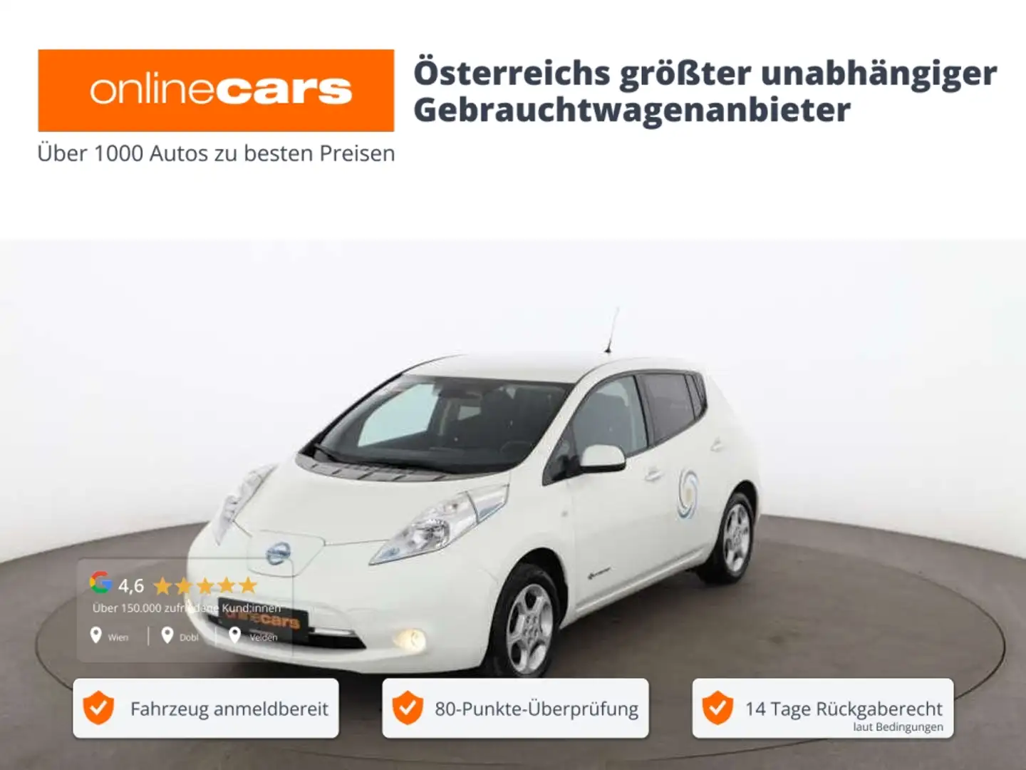 Nissan Leaf Acenta 30kWh Aut NAVI R-CAM SITZHZG TEMPOMAT Weiß - 1