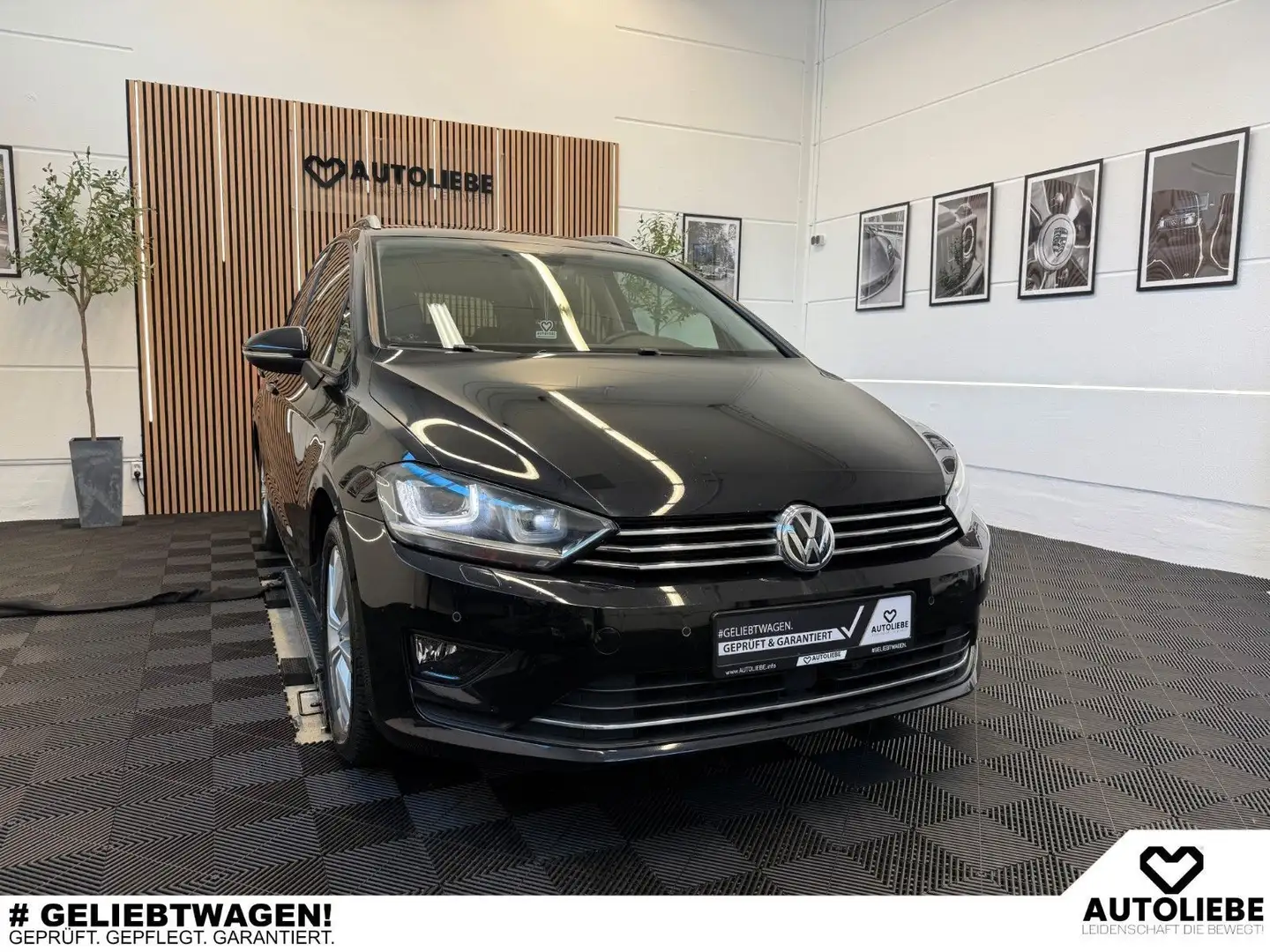 Volkswagen Golf Sportsvan 1.6 TDI DSG*AHK*RFK*NAVI*SHZ Schwarz - 1