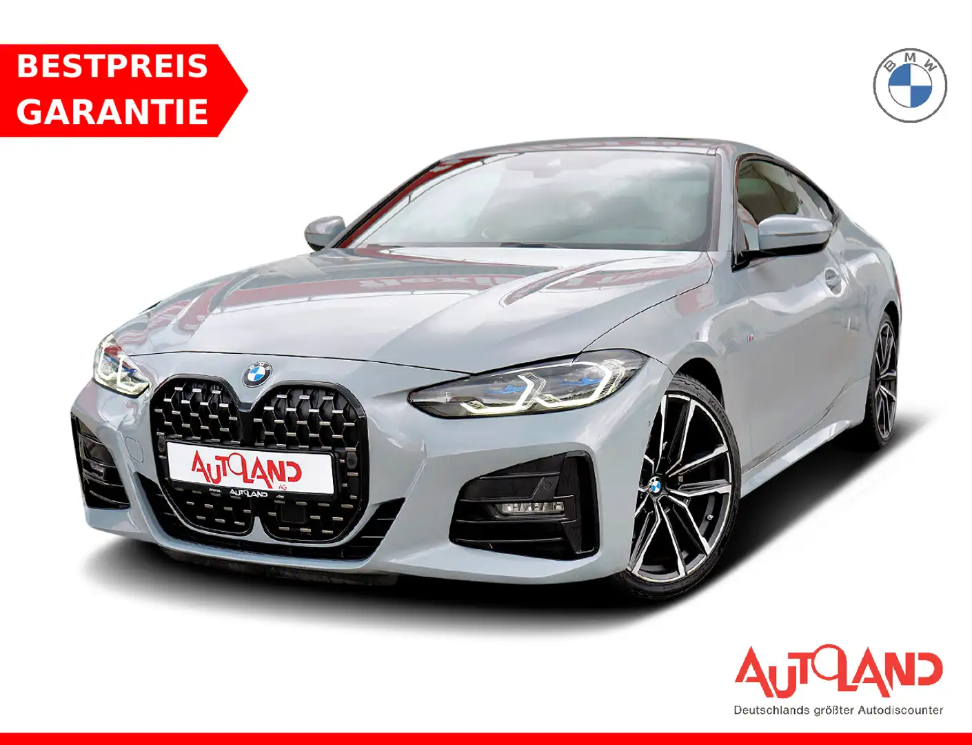 BMW 420 420d Coupe xDrive M Sport Aut. Laser ACC Navi Gris - 1