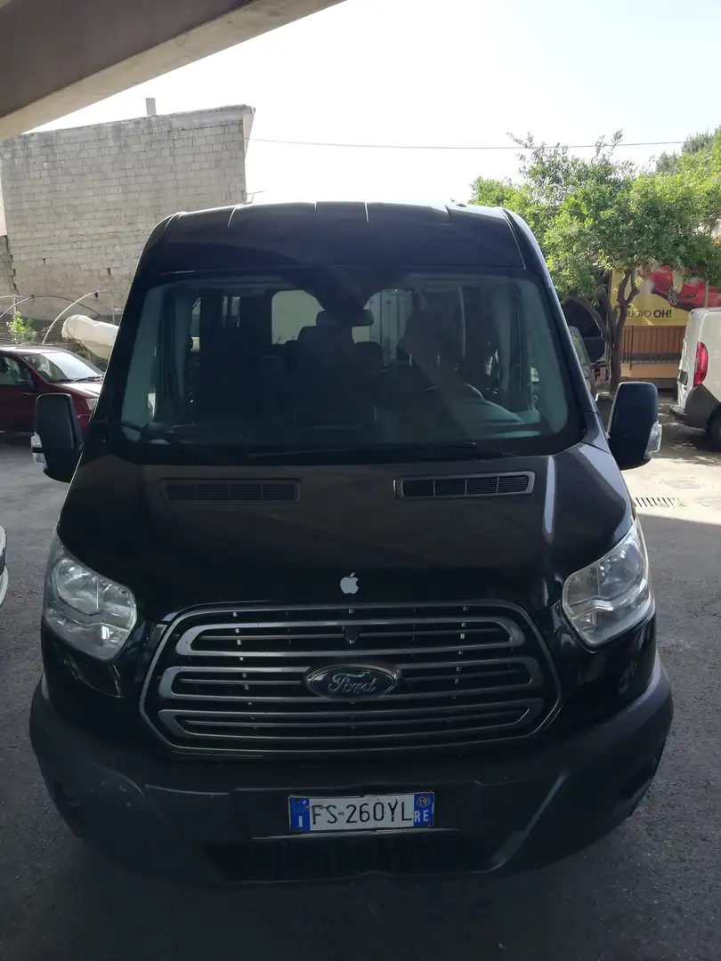Ford Transit Bus 9 POSTI 2.0 TDCI 136 CV TETTO ALTO Negro - 2