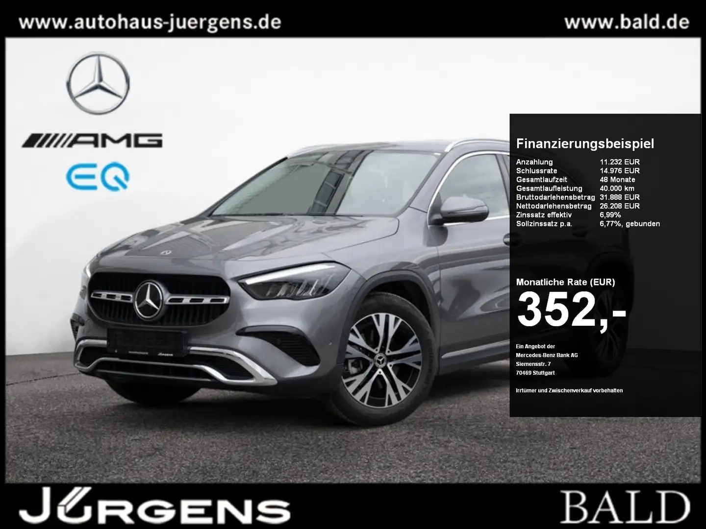 Mercedes-Benz GLA 180 Progressive/LED/Cam/AHK/Totw/Memo/EASY-P Grau - 1