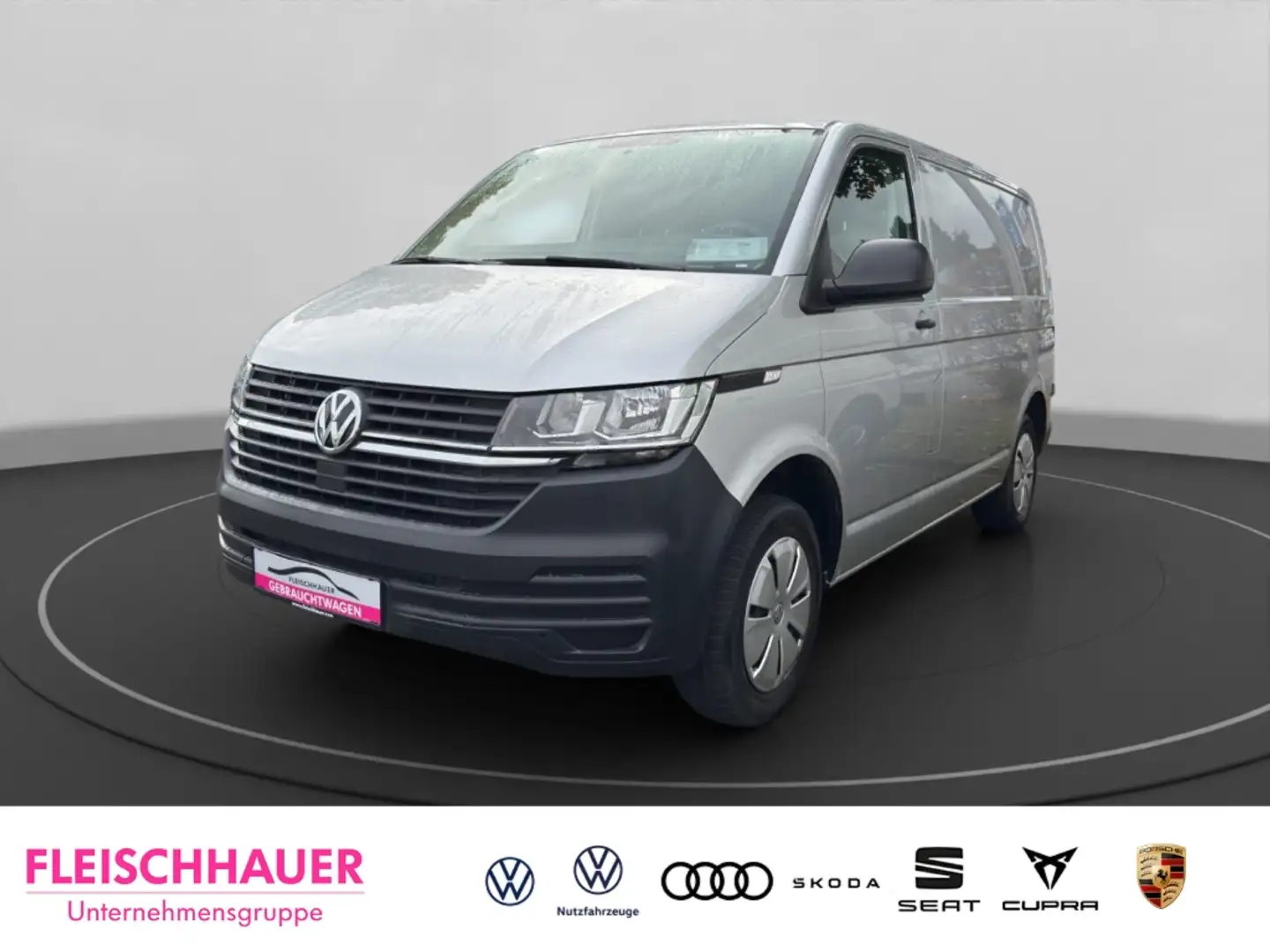 Volkswagen T6.1 Transporter Kasten 2.0 TDI AHK+PDC+Klima+Flügel Silber - 1