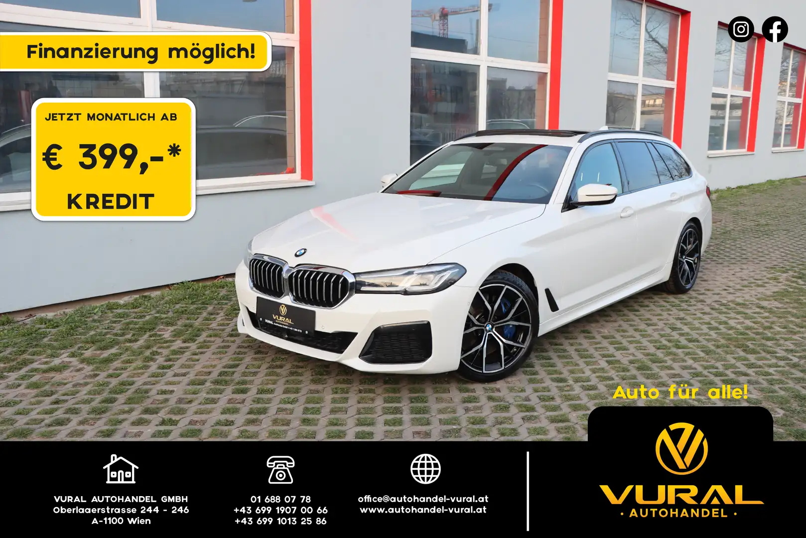 BMW 530 530 d xDrive M-Sport | PANORAMA | Stop&Go | Standh Weiß - 1