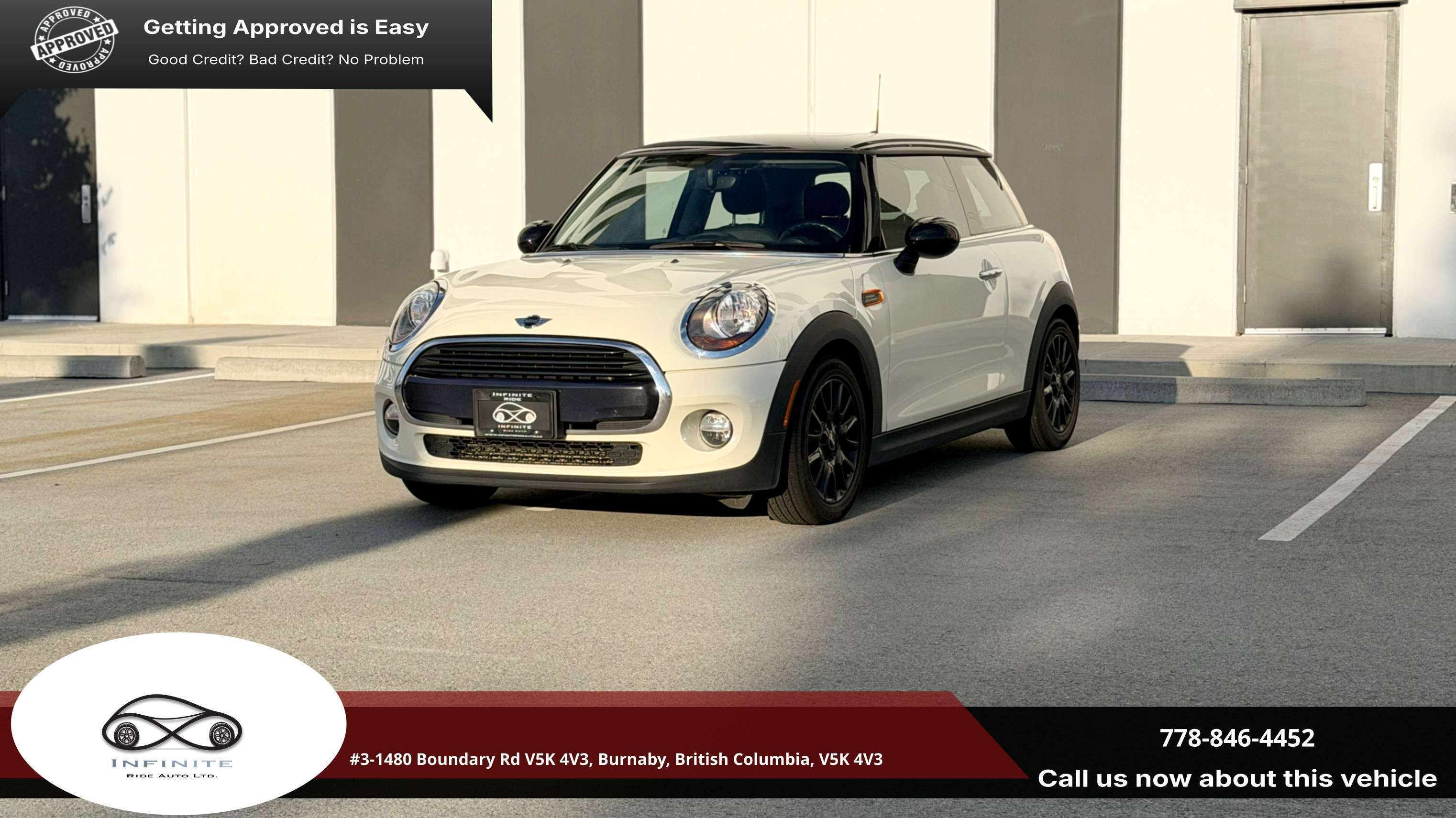 2017 MINI 3 Door 3dr HB/ Manual/BC Car