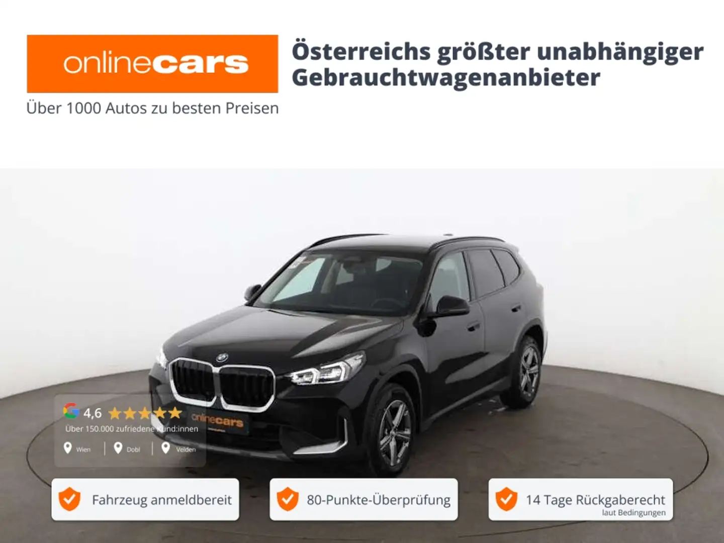 BMW X1 d xDrive 20 Aut LED AHK NAVI SITZHZG R-CAM TEMP Schwarz - 1