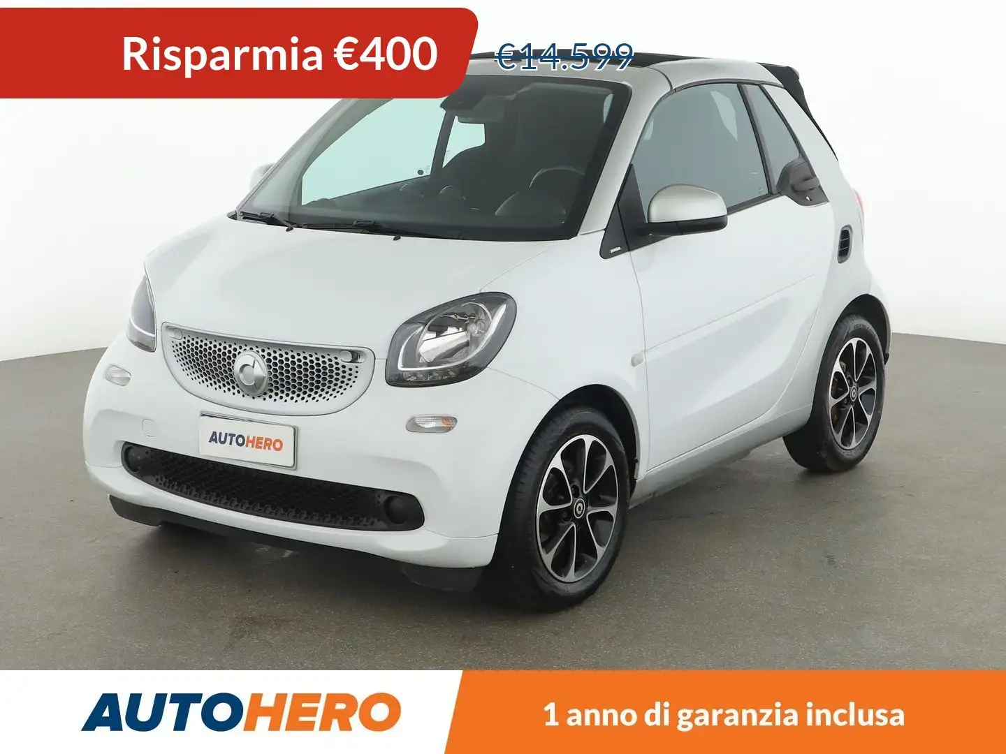 smart forTwo 1.0 Passion cabrio 70 CV twinamic Bianco - 1