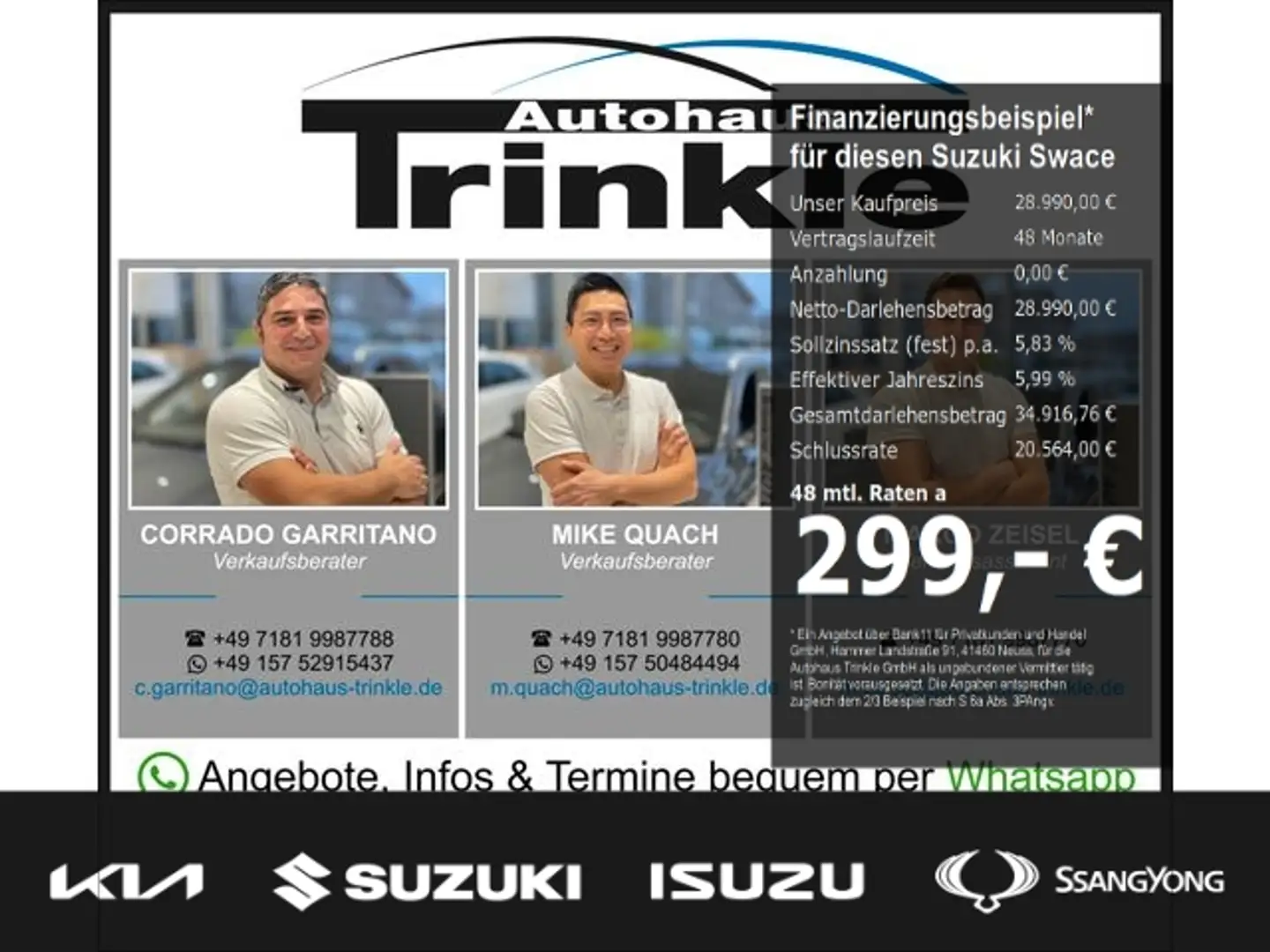 Suzuki Swace 1.8 Hybrid Comfort+ EU6d 299,-€ MTL. OHNE ANZAHLUN Weiß - 1
