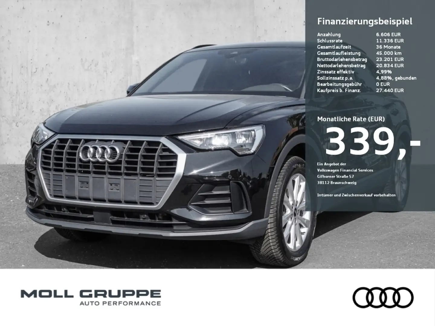 Audi Q3 45 TFSI e 180(245)  S tronic S Line Interieur Virt Чорний - 1