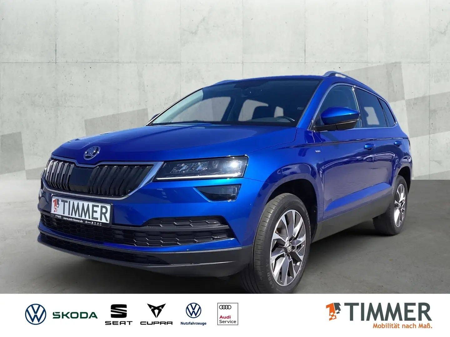 Skoda Karoq 1.5 TSI CLEVER *LED *CANTON *TEMPO *NAVI *SHZ * Blauw - 1