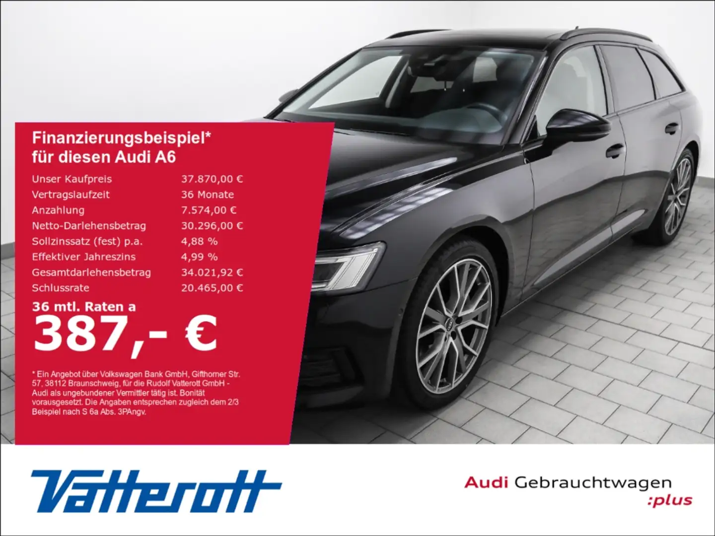 Audi A6 Avant 45 TDI quattro design Pano Navi Leder Schwarz - 1