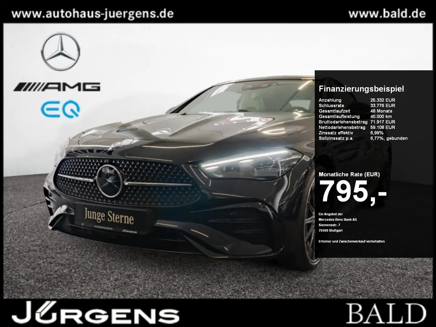 Mercedes-Benz CLE 450 4M Cabrio AMG-Sport/Burm/Distr/Sitzklima Schwarz - 1
