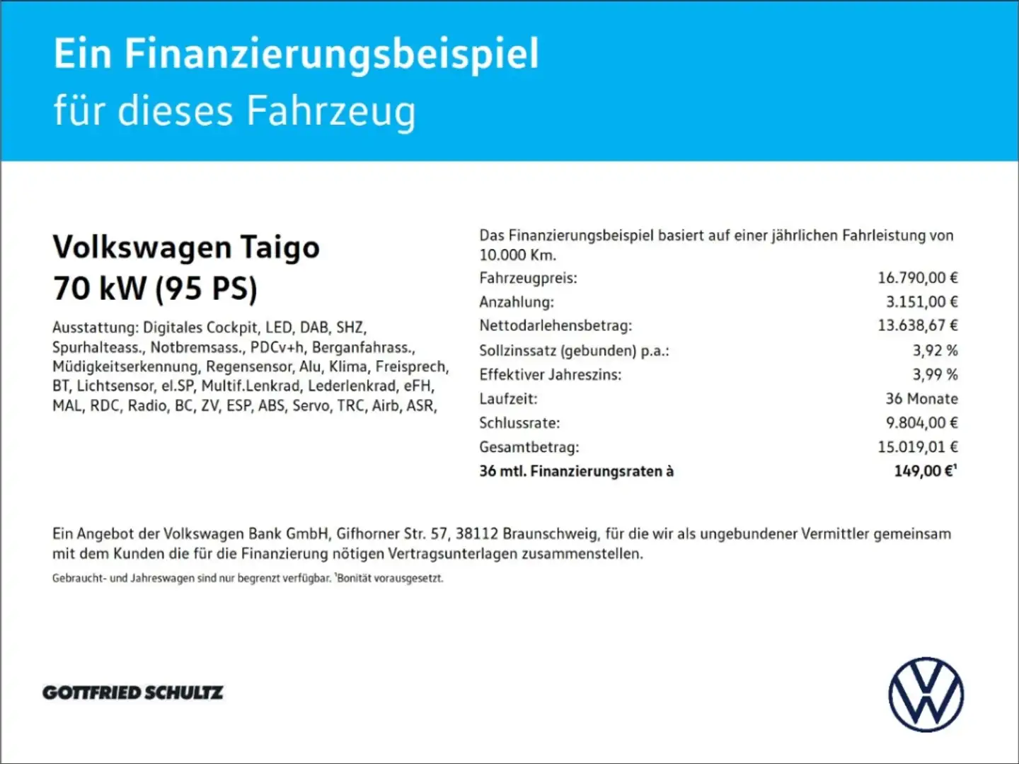 Volkswagen Taigo 1.0 TSI Life LED PDC DAB APP ALU SHZ ZV Grau - 2