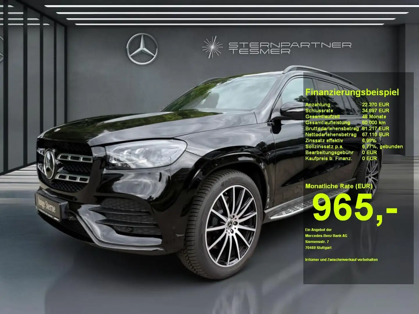 Mercedes-Benz GLS 400 d 4M +AMG+NIGHT+AIRM+PANO+7-SITZ+AHK Schwarz - 1