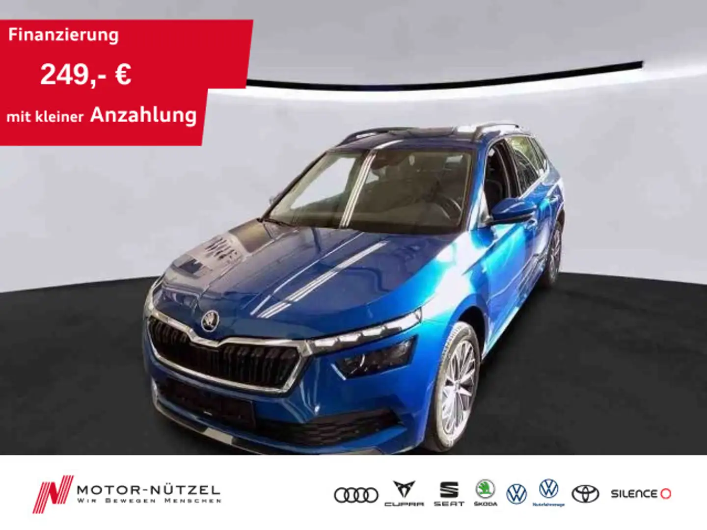Skoda Kamiq 1.0 TSI CLEVER LED+APP+DAB+GRA+SHZ+PDC+NSW Blau - 1