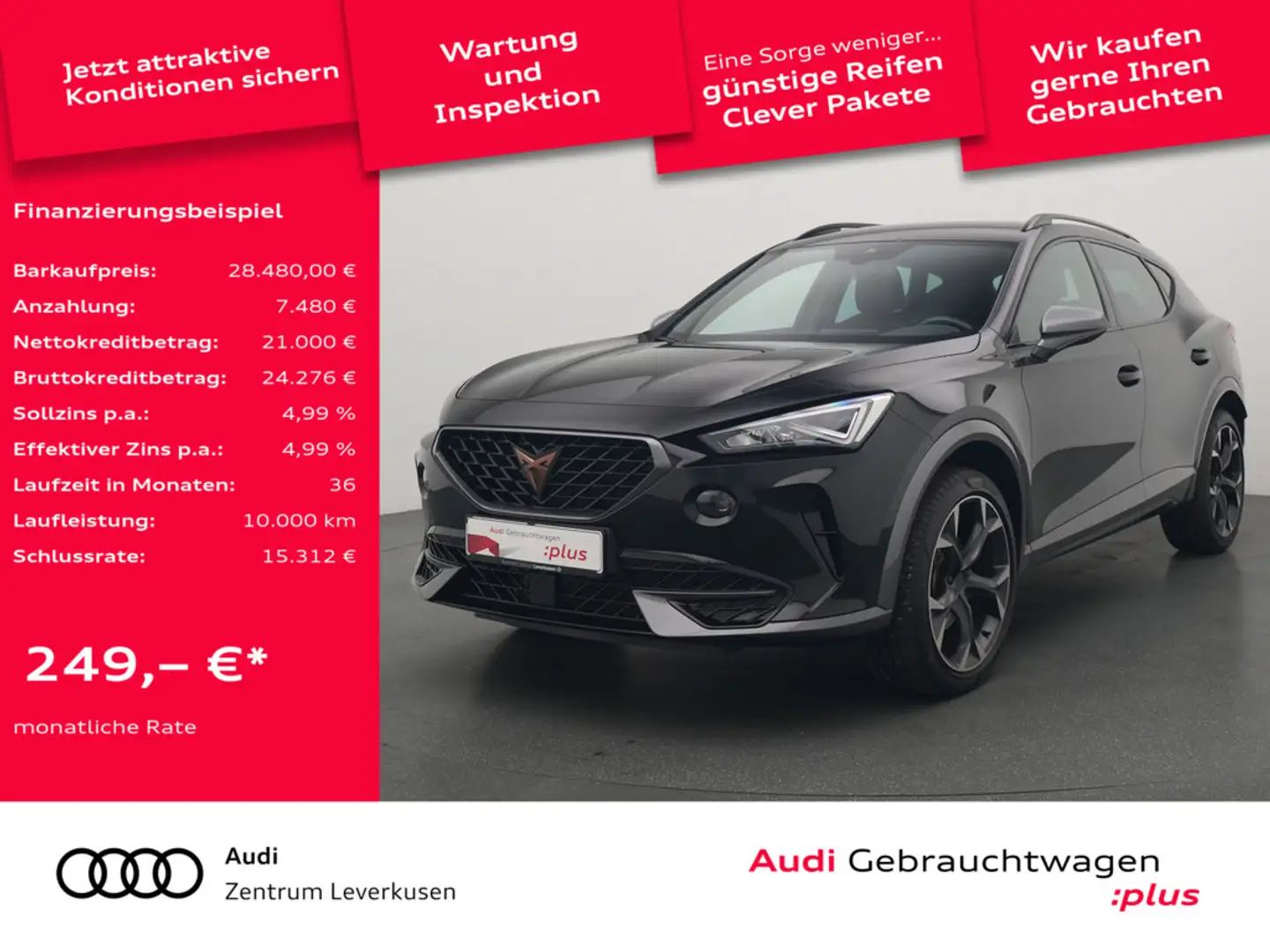 CUPRA Formentor DSG ACC LED VIRT KAM SHZ PDC PORT N Schwarz - 1