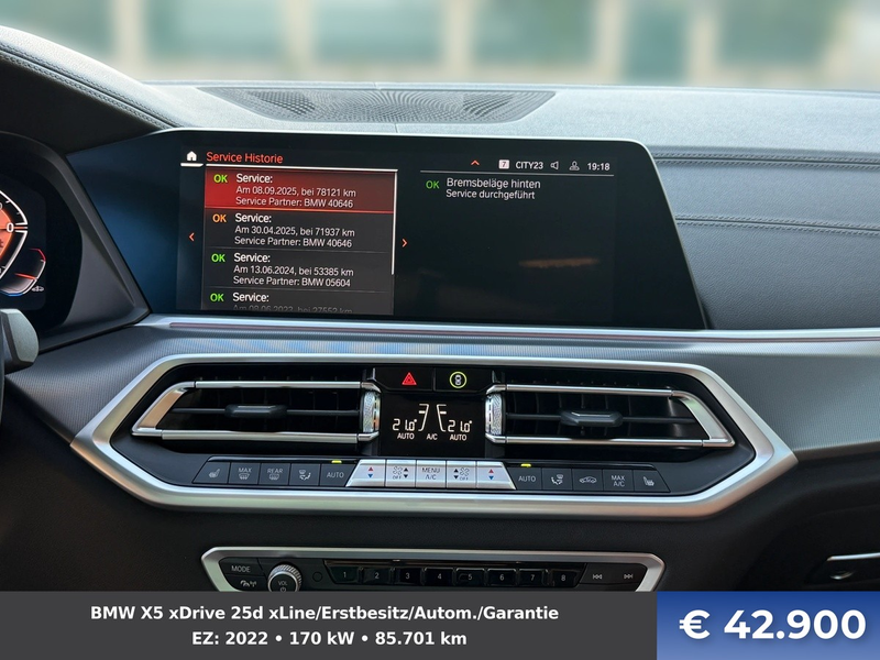 BMW X5 xDrive 25d xLine/Erstbesitz/Autom./Garantie — photo 13