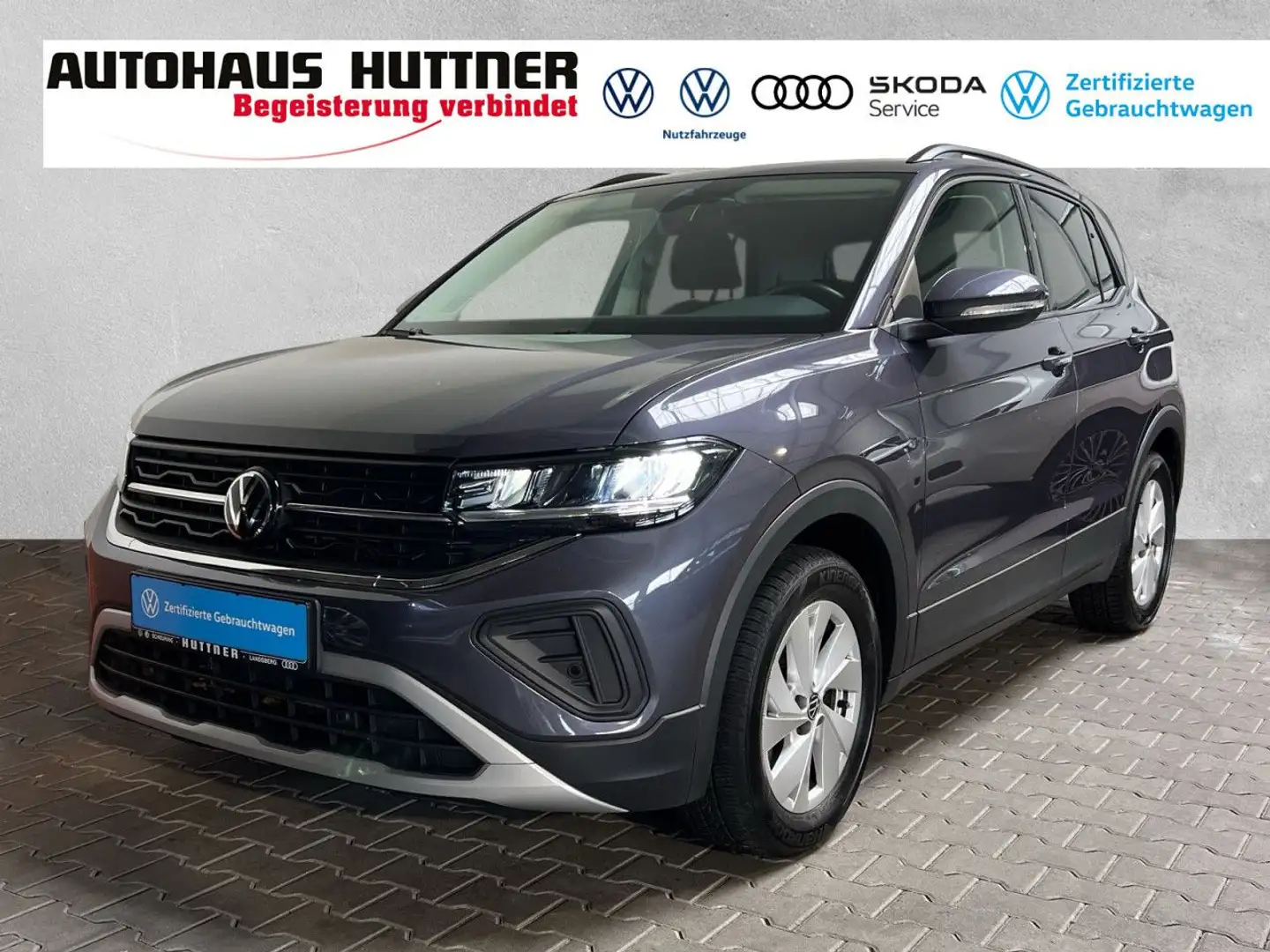 Volkswagen T-Cross LIFE 1.0 TSI DSG AHK PDC LED Navi Klima Grau - 1