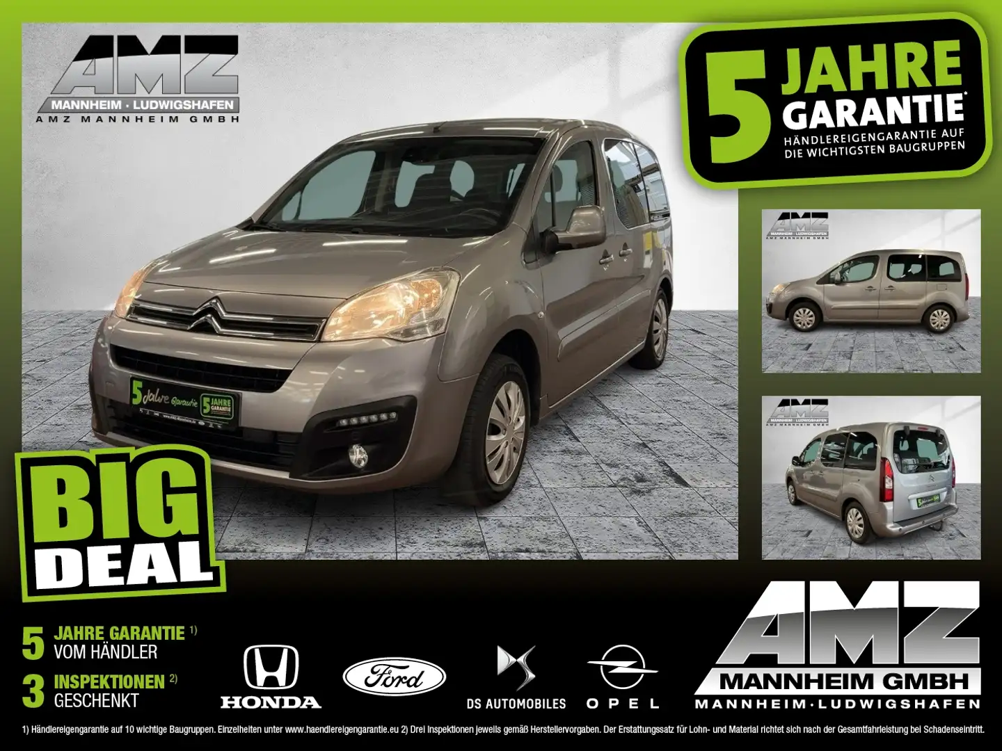 Citroen Berlingo Kombi 1.2 PureTech 110 Selection AHK Gris - 1