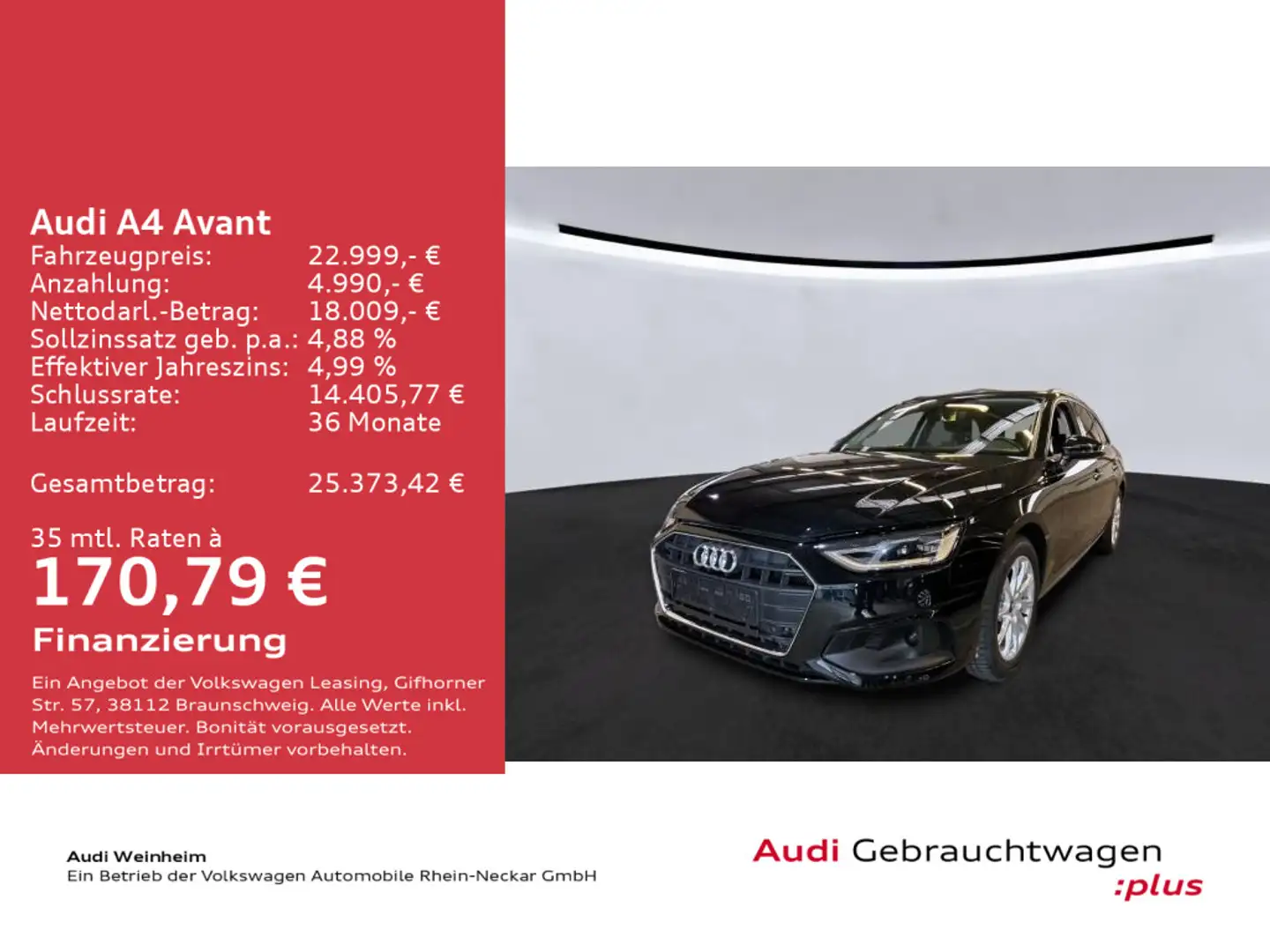 Audi A4 35 TFSI LED Navi S-tronic uvm Schwarz - 2