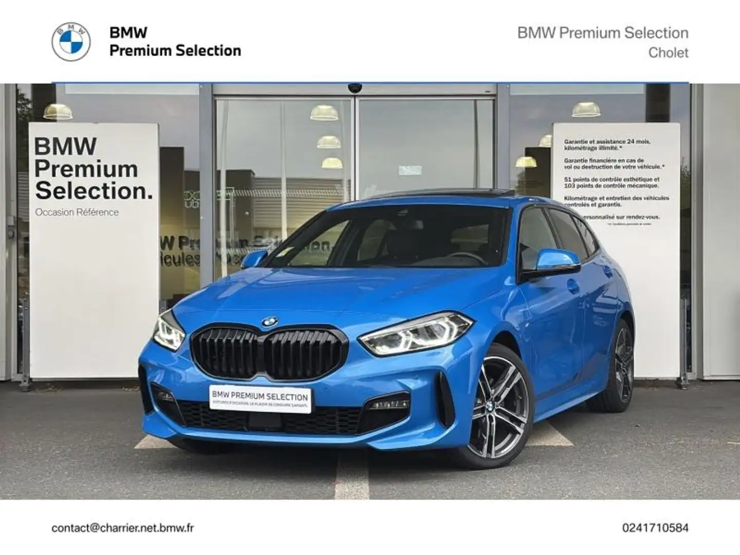 BMW 118 118dA 150ch M Sport 8cv Bleu - 1