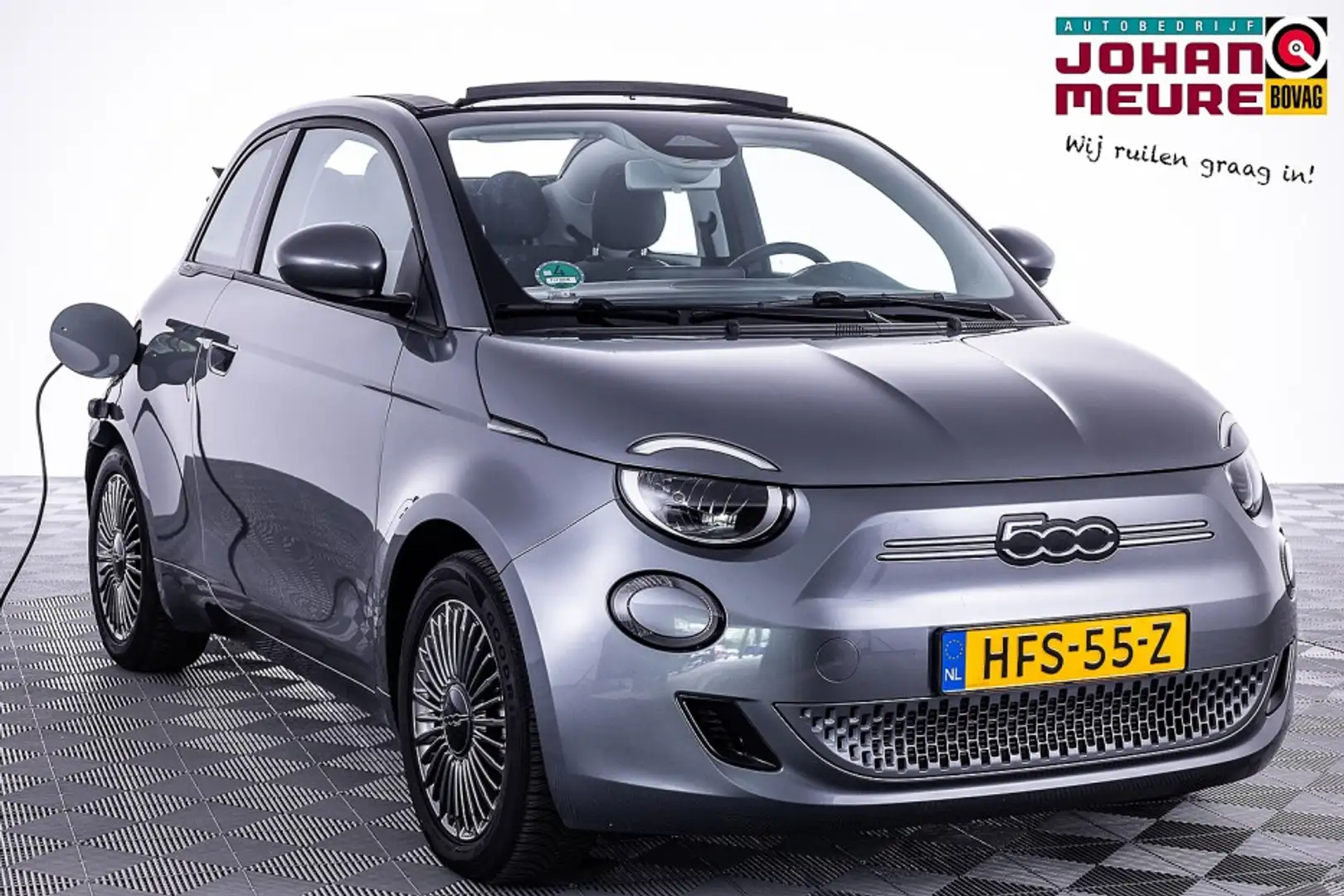 Fiat 500C e Icon 42 kWh | ECC | CARPLAY | CAMERA Grijs - 1