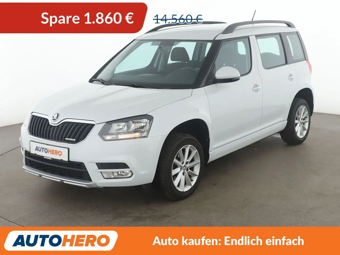 Skoda Yeti 1.6 TDI GreenLine*PDC*AHK*KLIMA*ALU* Weiß - 1