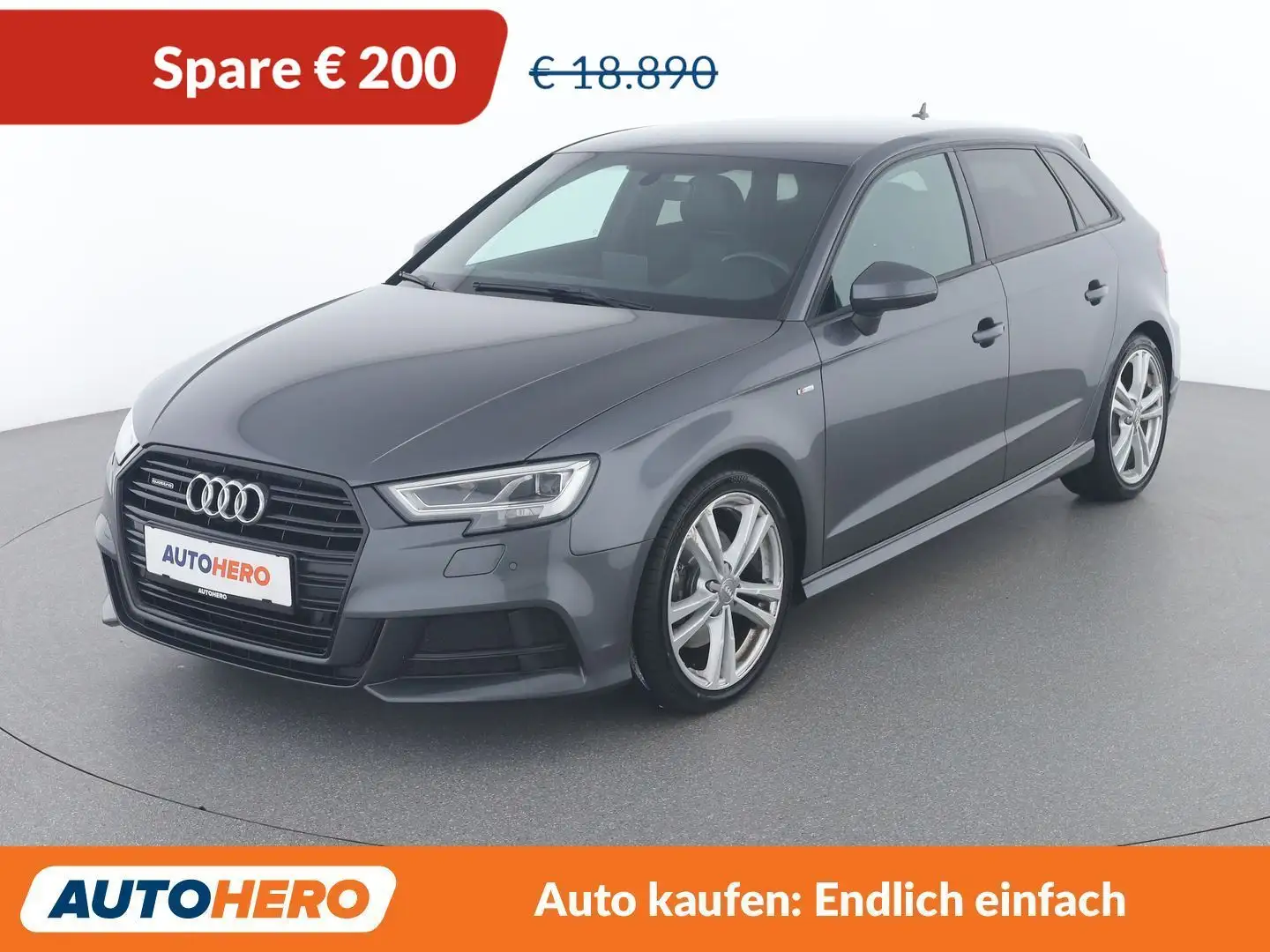 Audi A3 2.0 TDI quattro Sport S line Grau - 1