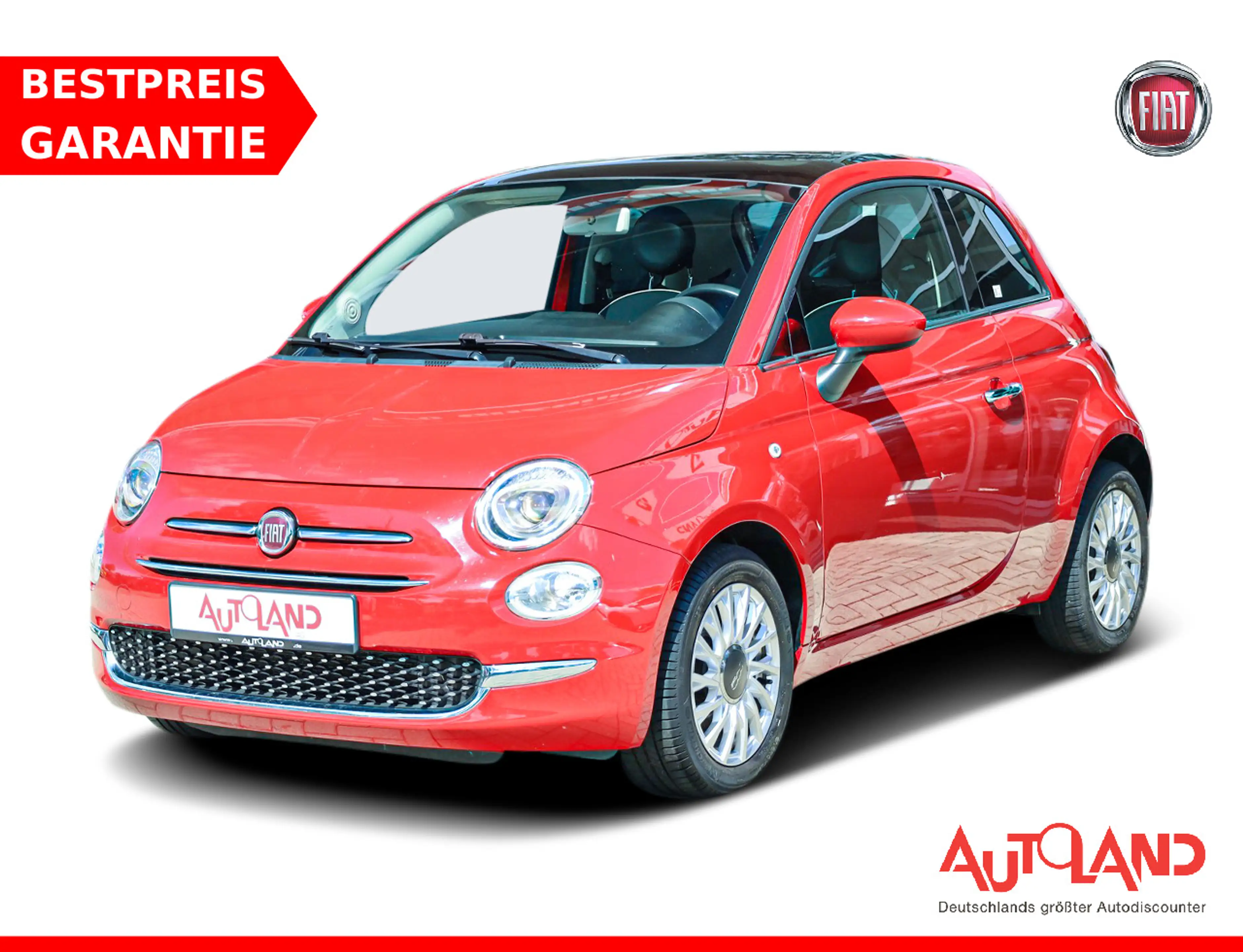 Fiat 500 1.2 8V Lounge Navi Tempomat DAB Schiebedach Bl