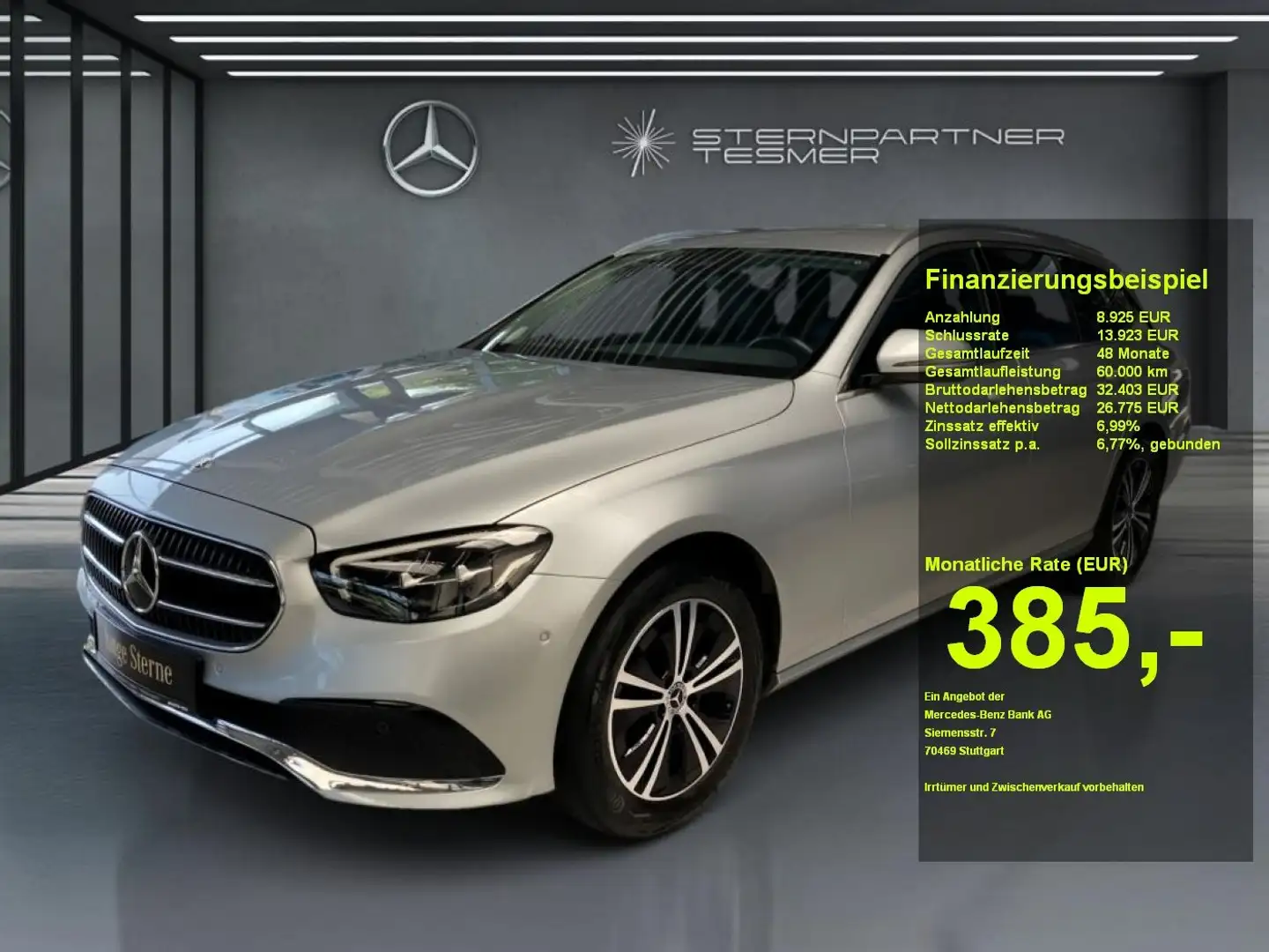 Mercedes-Benz E 220 d T +Avantgarde+MBUX+KAMERA+WIDE+Ambiente Silber - 1