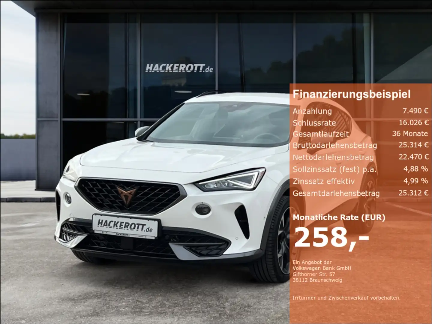 CUPRA Formentor VZ 1.4 e-Hybrid Led Navi Full Link Rückfahrkamera Weiß - 1