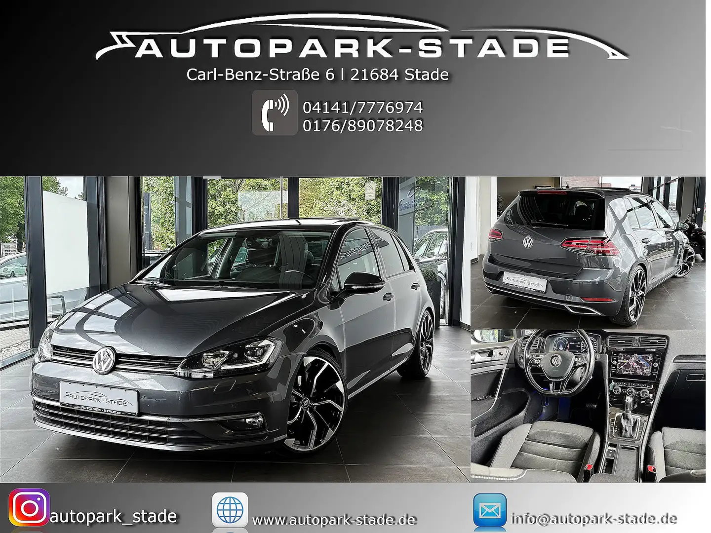 Volkswagen Golf VII Highline Pano ACC ActiveInfo Massage Grau - 1