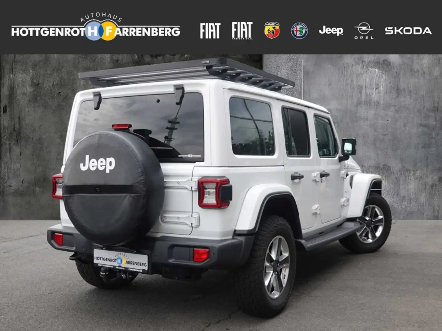 Jeep Wrangler 2.2 CRDi Unlimited Sahara Rückfahrkam. LED Lederle Weiß - 2