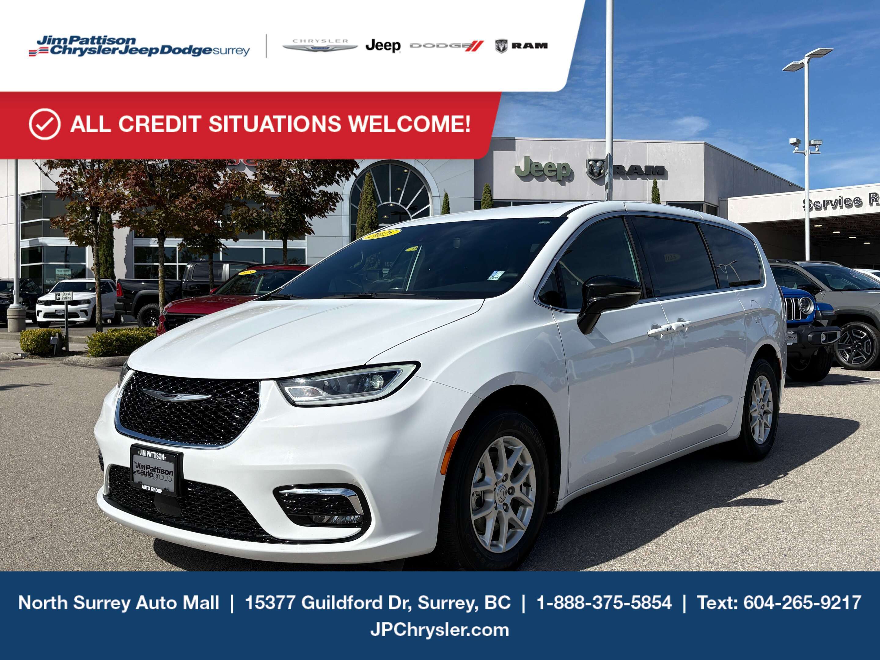 White 2025 Chrysler Pacifica Minivan Front-Wheel Drive Automatic