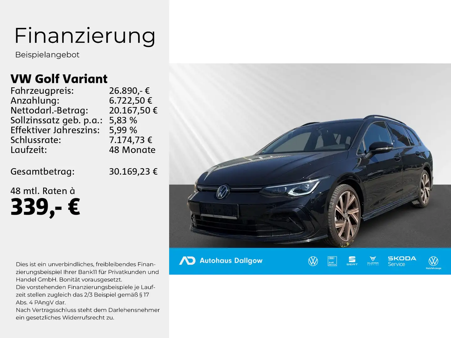 Volkswagen Golf Variant R-Line 1,5 l eTSI OPF 96 kW (130 PS Schwarz - 2