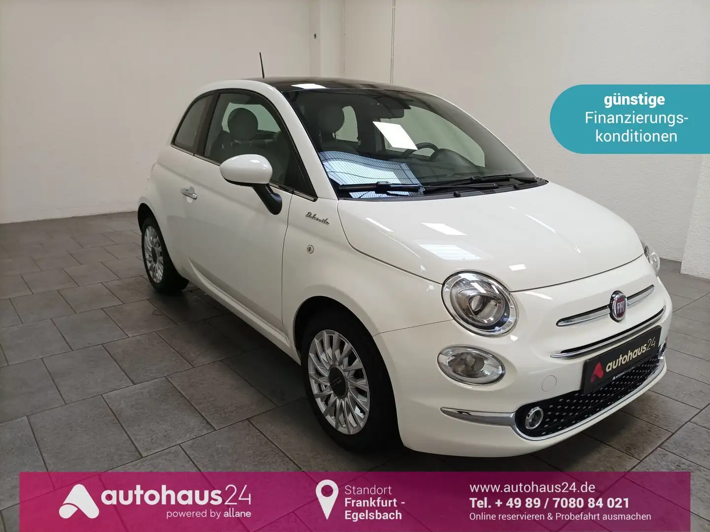 Fiat 500 carplay|Pano|PDC| Blanc - 1