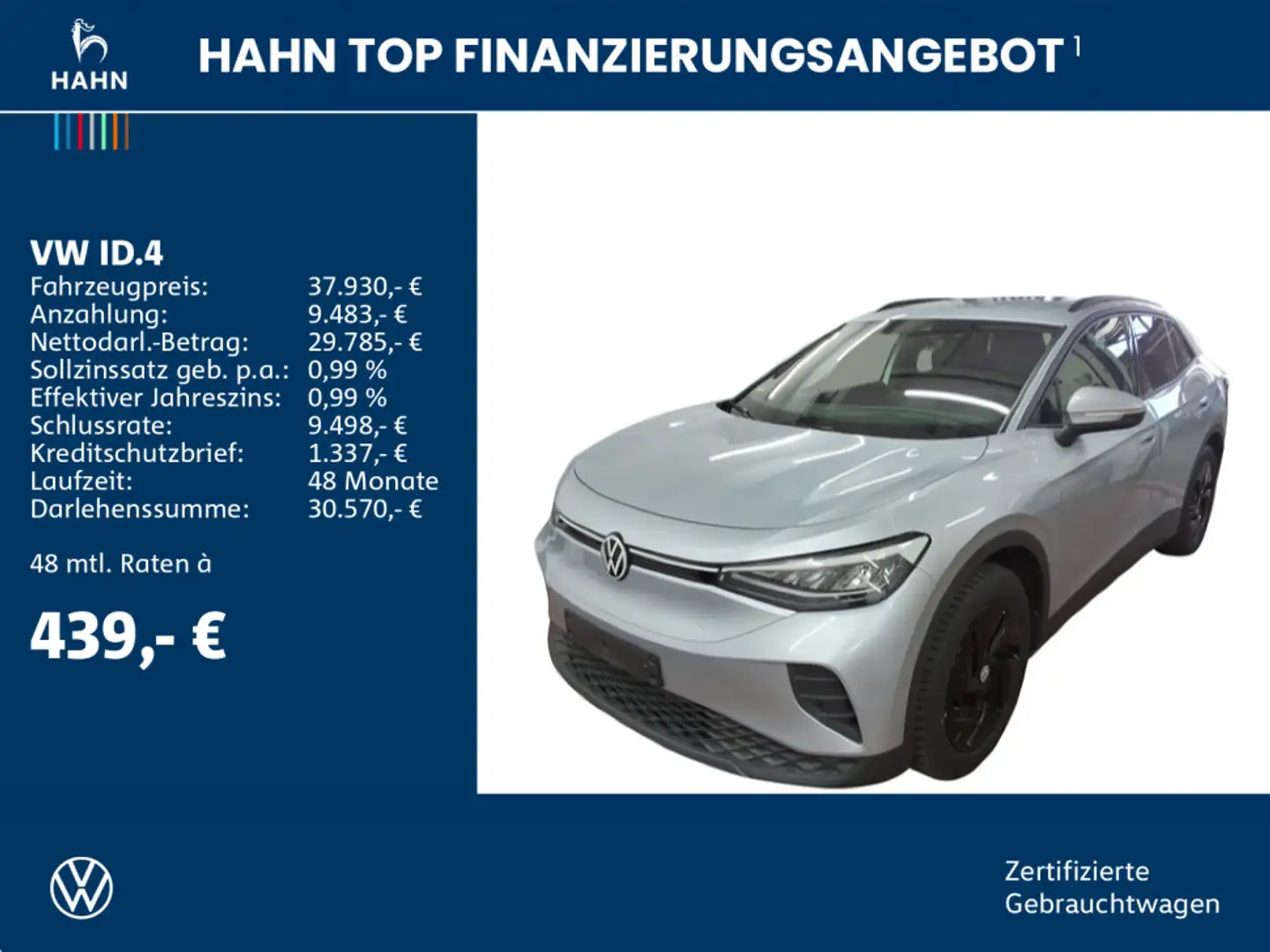 Volkswagen ID.4 Pro Move Wärmepumpe LED Navi AHK CAM ACC Silber - 2