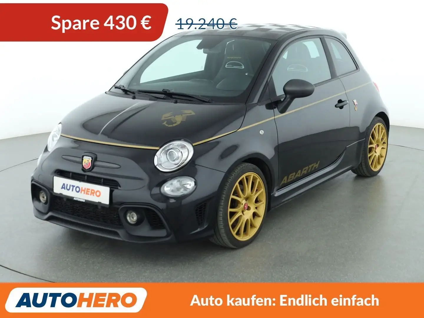 Abarth 595 1.4 Turbo Scorpioneoro*XENON*NAVI*PDC*KLIMA* Schwarz - 1