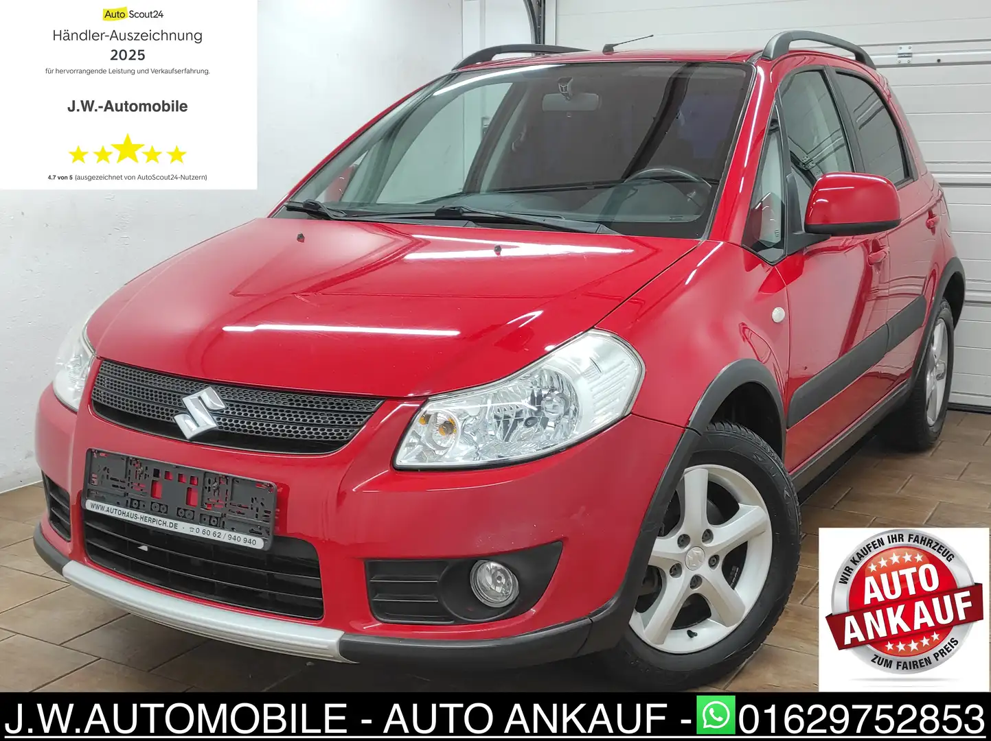 Suzuki SX4 NAVI KLIMAA SHZ BC ISOFIX ESP EURO-4 ALLWETTER ABS Rouge - 2