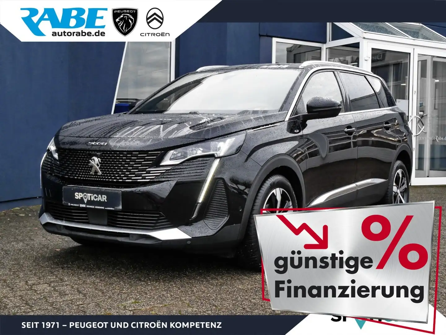 Peugeot 5008 GT 130 BlueHDi Aut.+ParkAssist+Pano+Sitzhzg Klima Noir - 1