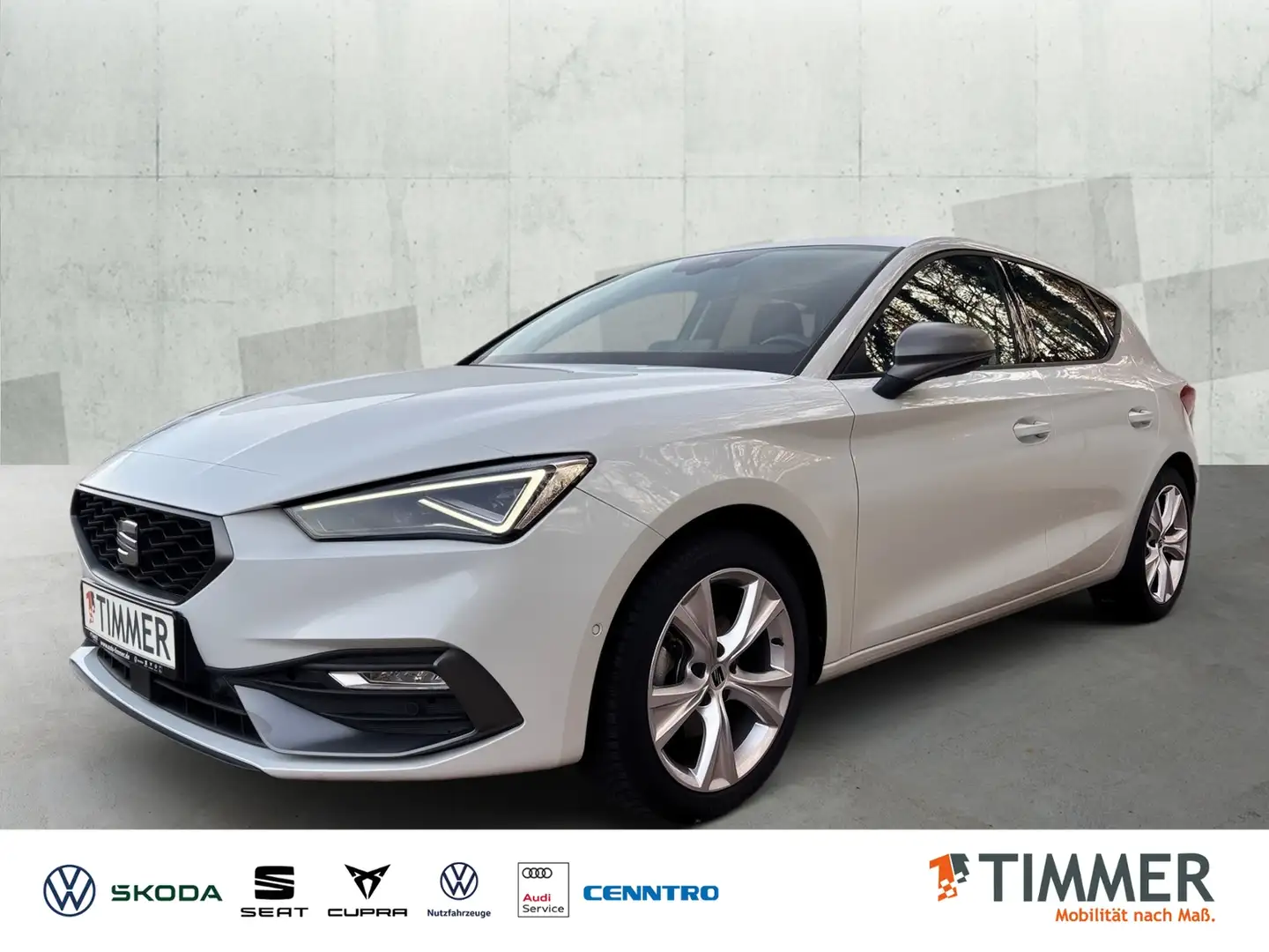 SEAT Leon 1.5 eTSI DSG FR *MATRIX *ACC *RKAM *NAVI *SHZ *AL Weiß - 1