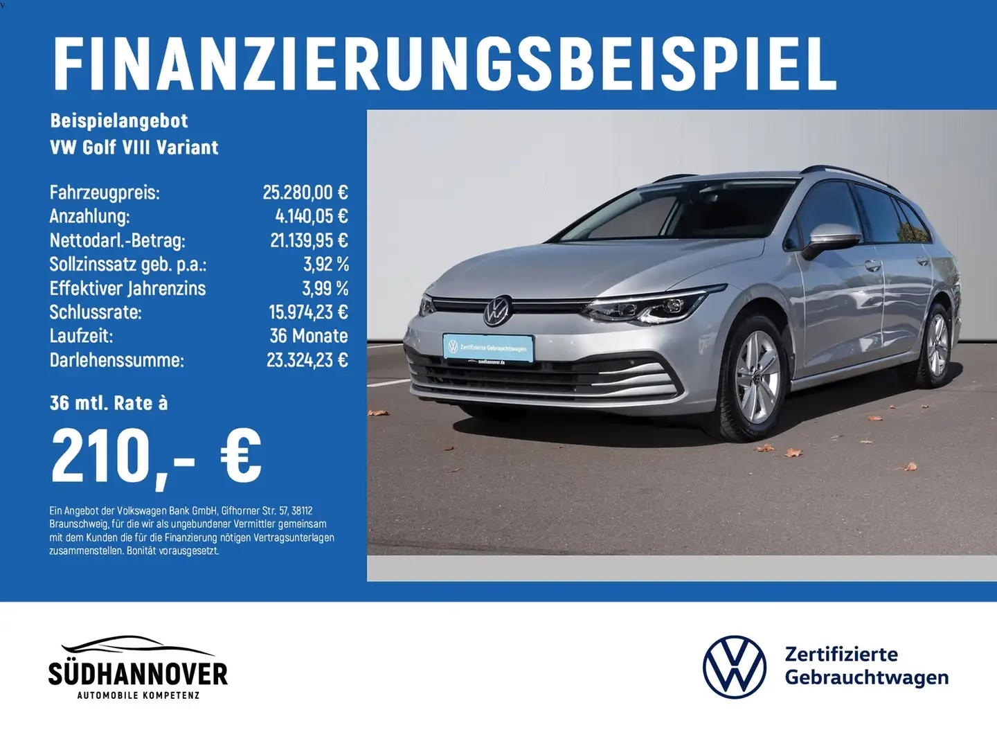 Volkswagen Golf VIII Variant Life 1.5 eTSI DSG AHK+NAVI+LED Silber - 2