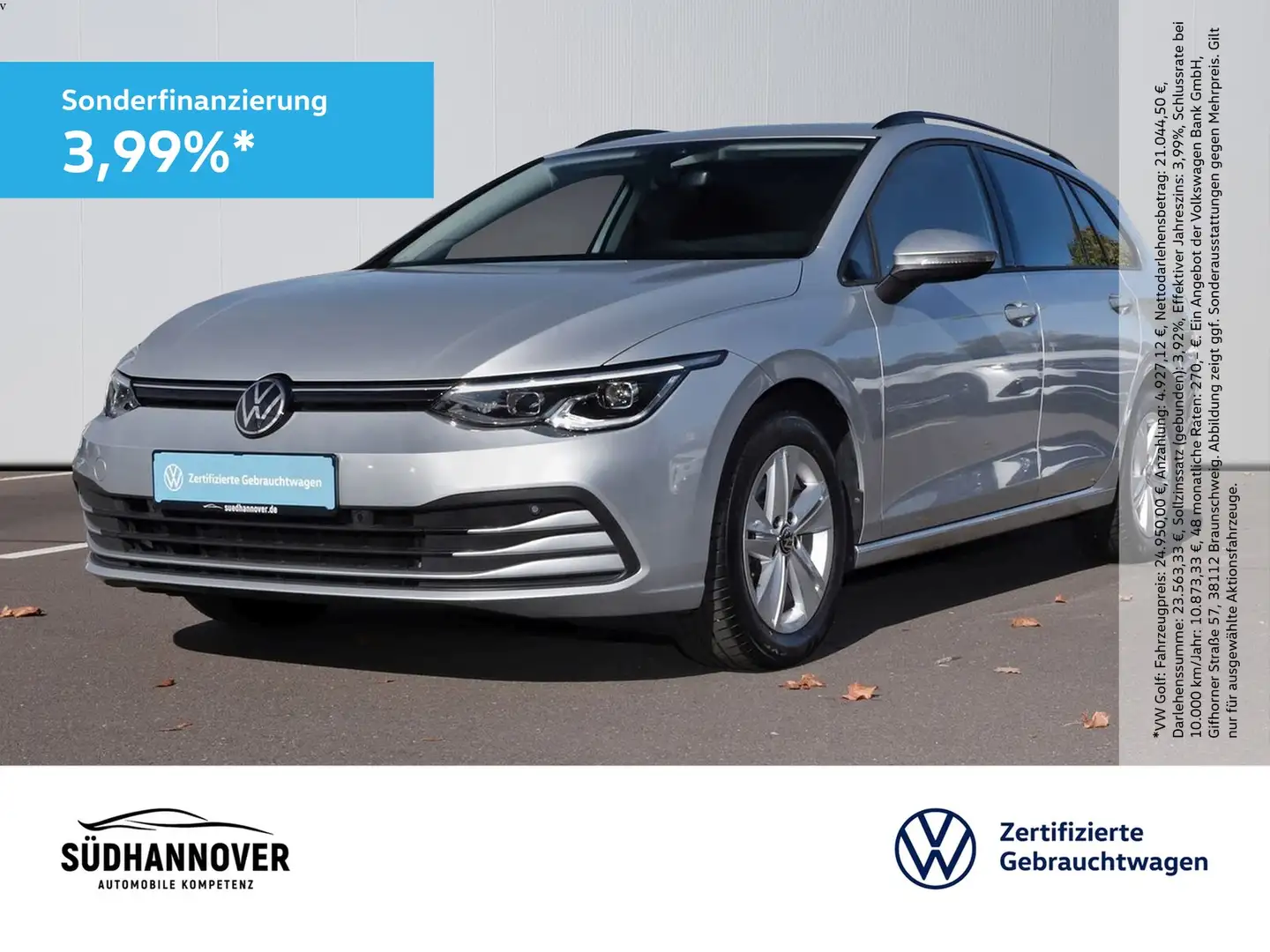 Volkswagen Golf VIII Variant Life 1.5 eTSI DSG AHK+NAVI+LED Silber - 1