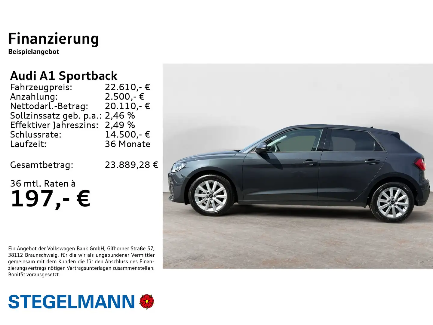 Audi A1 25 TFSI S-Tronic advanced Grau - 2