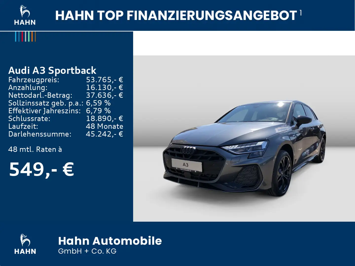 Audi A3 S line 45 TFSI e 200 Gris - 2