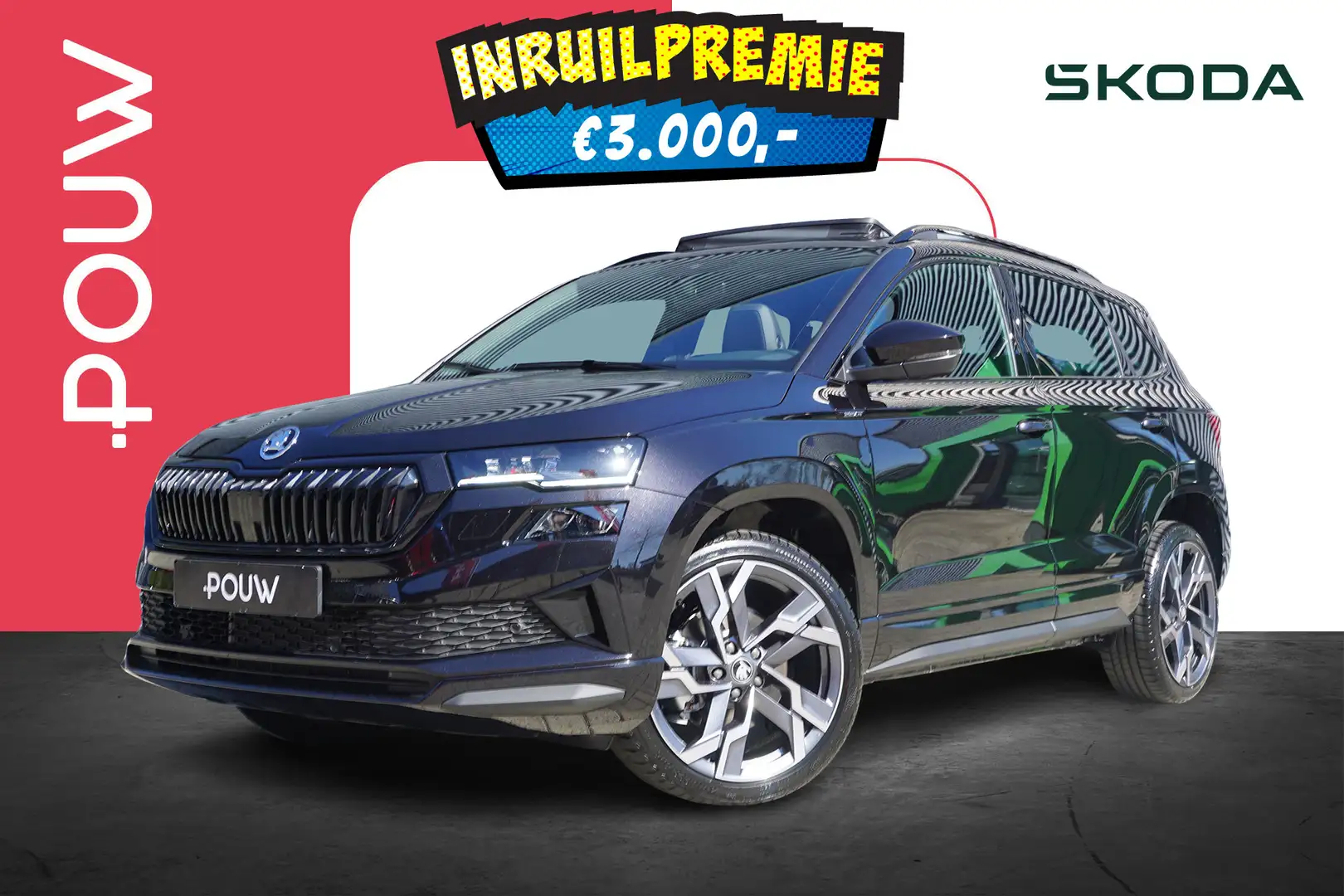 Skoda Karoq 1.5 TSI 150pk DSG ACT Sportline Business | LMV 19' Zwart - 1