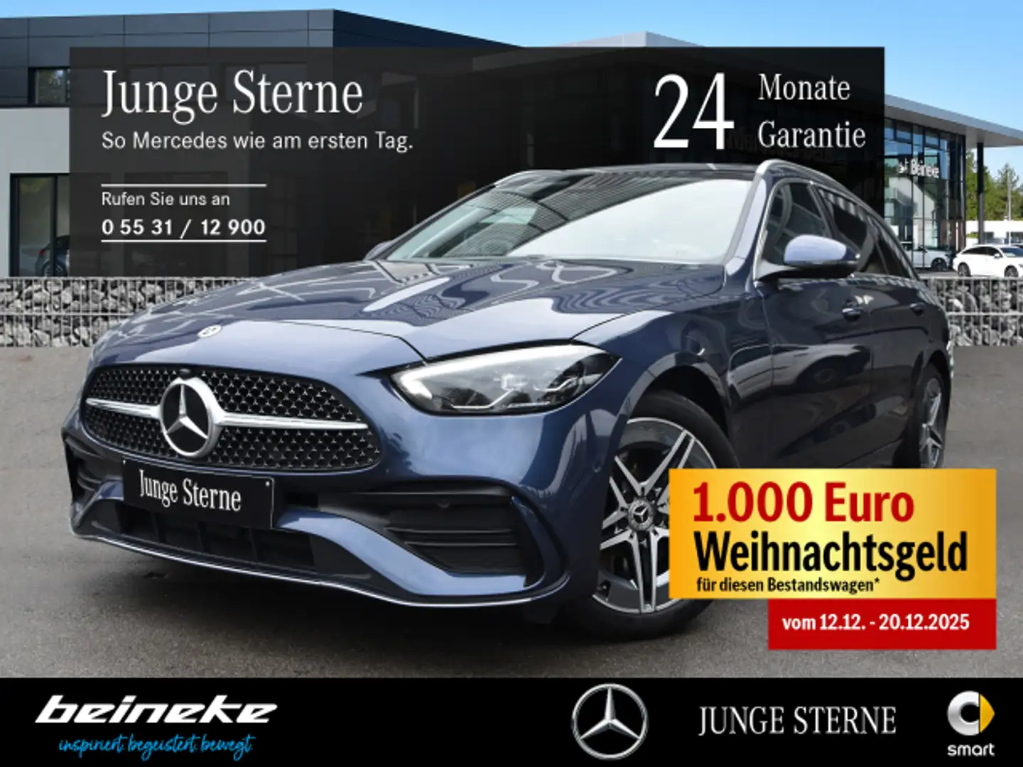 Mercedes-Benz C 300 C 300 e T AMG Advanced LED AHK Pano RFK Winter-P Bleu - 1