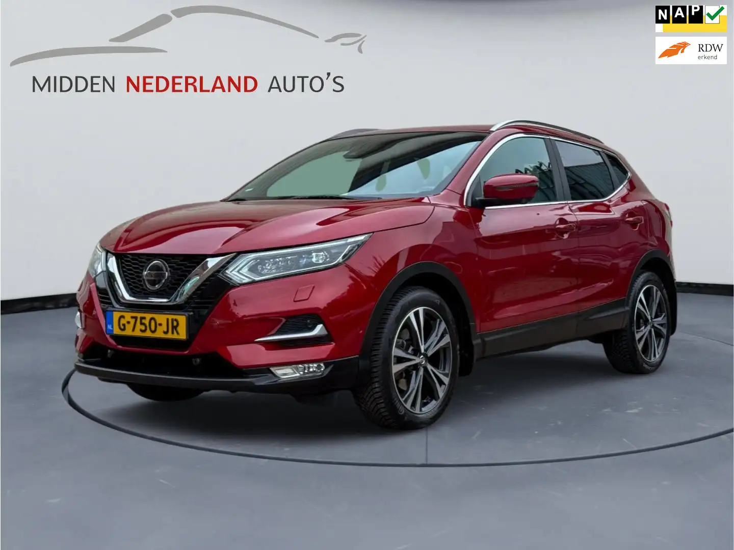 Nissan Qashqai 1.3 DIG-T Tekna + * AUTOMAAT * 360 CAMERA * LEER * Rosso - 1